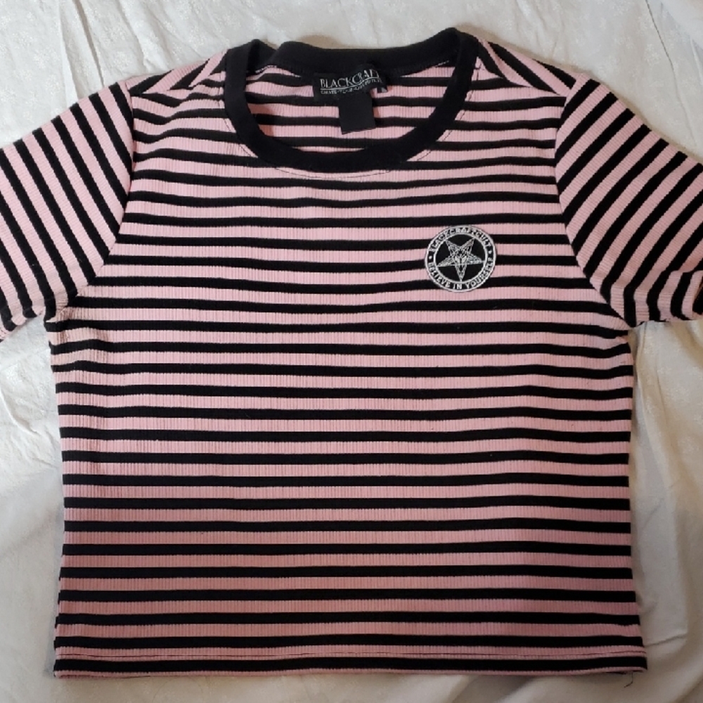 BCC Striped Crop Top